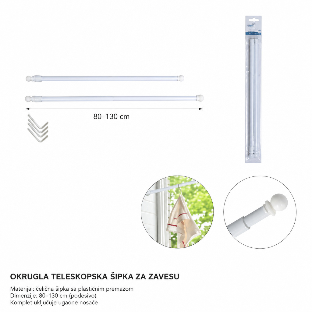 KMT Okrugla šipka za peškire (okrugla glava) 3280365