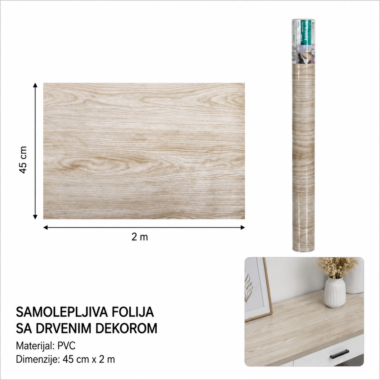 KMT Samolepljiva folija u boji drveta 3280385