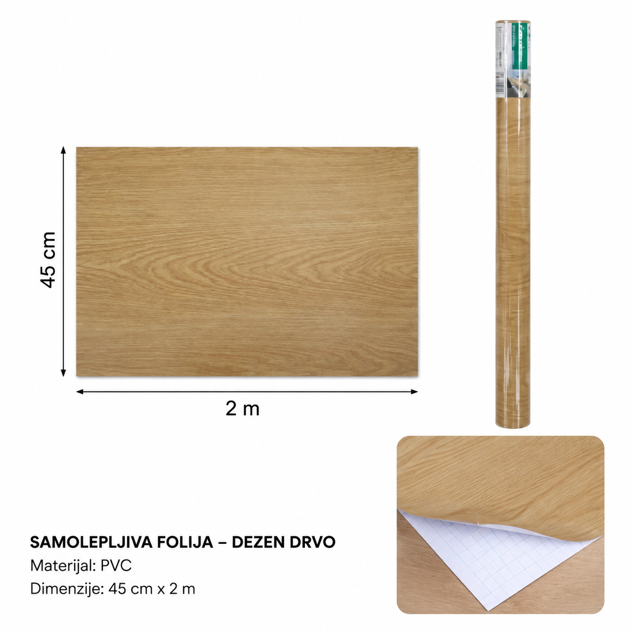 KMT Samolepljiva folija u boji drveta 3280391