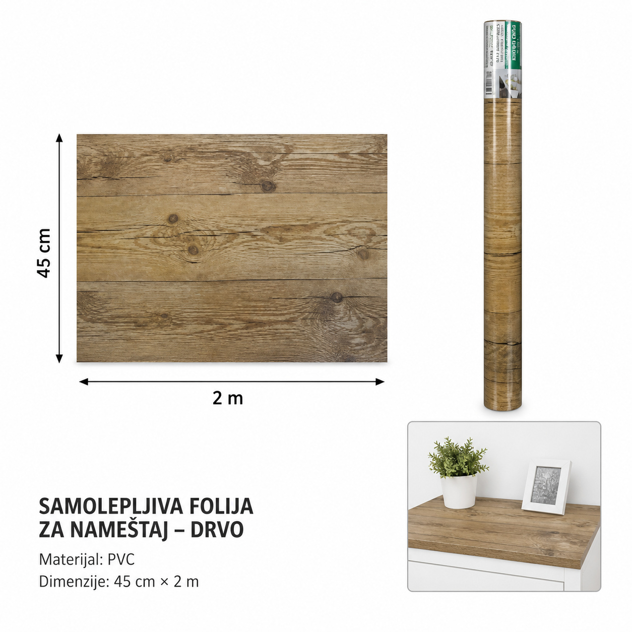 KMT Samolepljiva folija u boji drveta 3280392