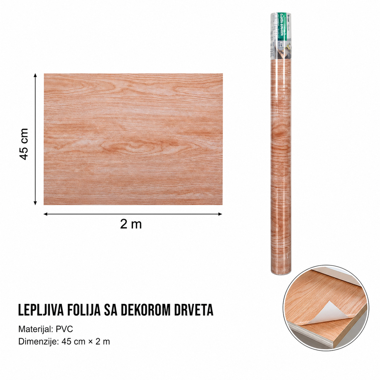 KMT Samolepljiva folija u boji drveta 3280393