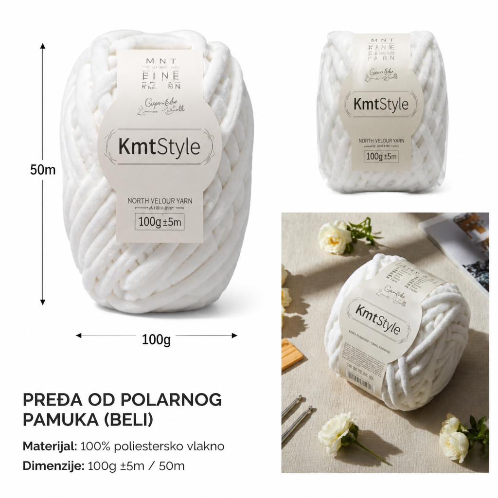 KMT Polarni flis, beli 3280514