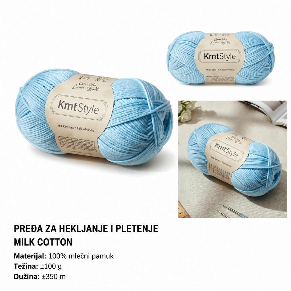 KMT Standardno tanko predivo, nebeskoplavo 3280535