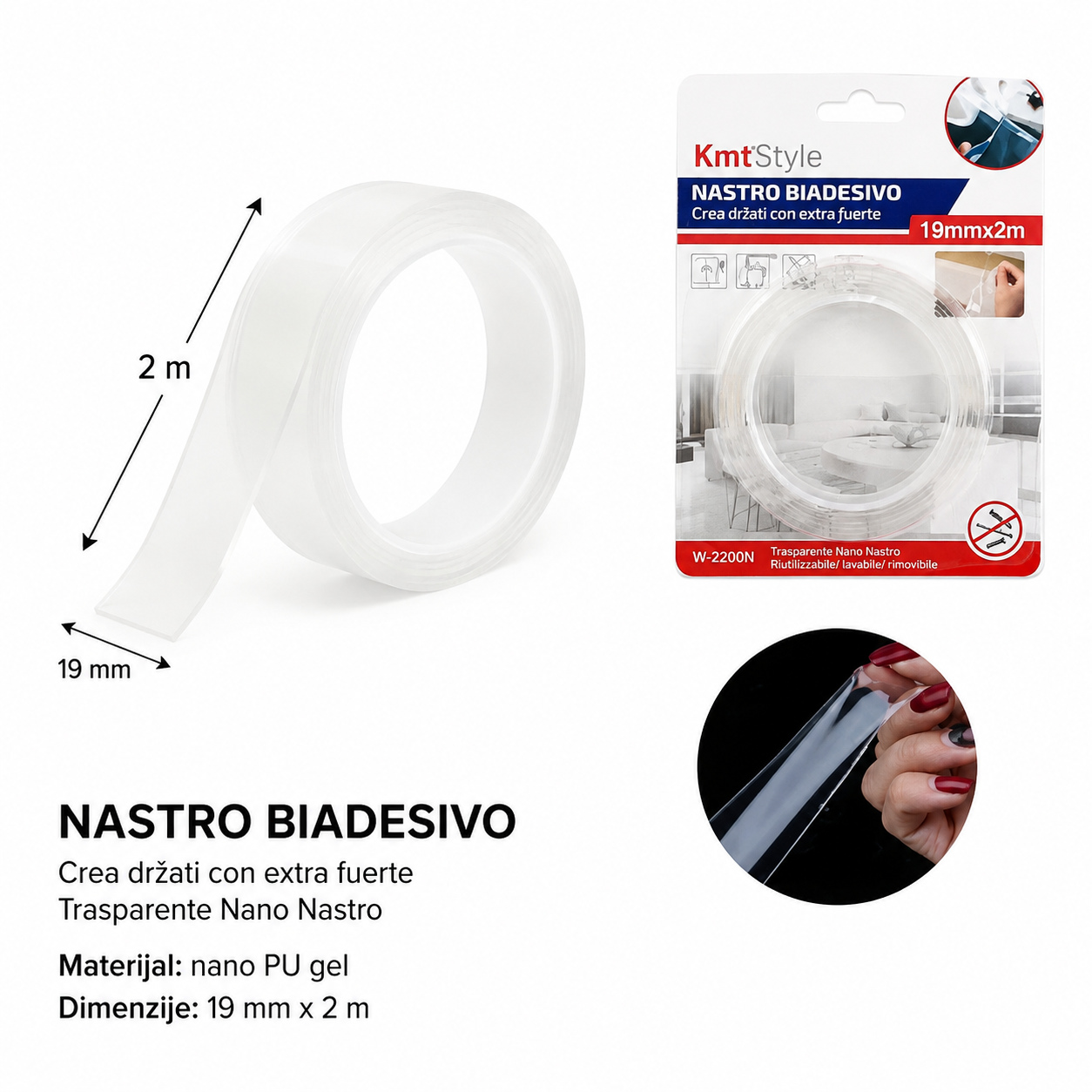 KMT Transparentna nano traka 3280586