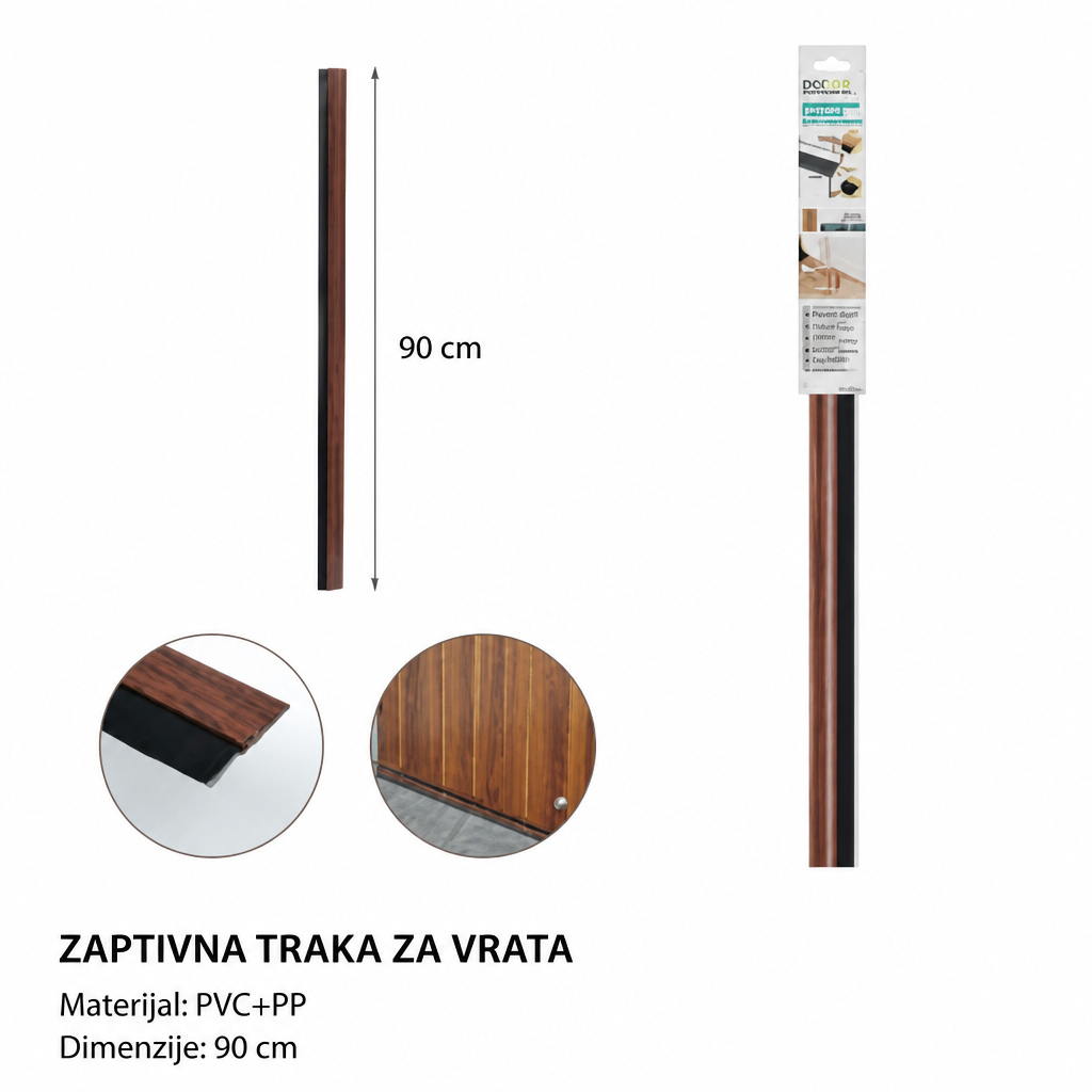 KMT PVC četka za šivenje vrata crvena boja drveta 3280629