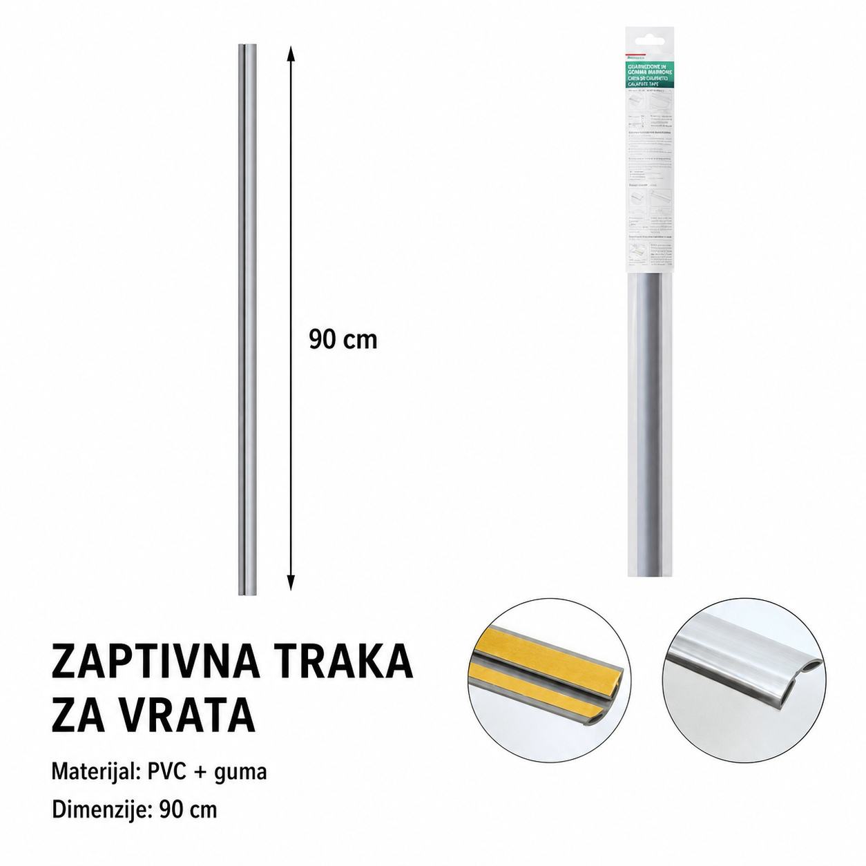KMT Višenamenska gumena traka srebrna 3280630