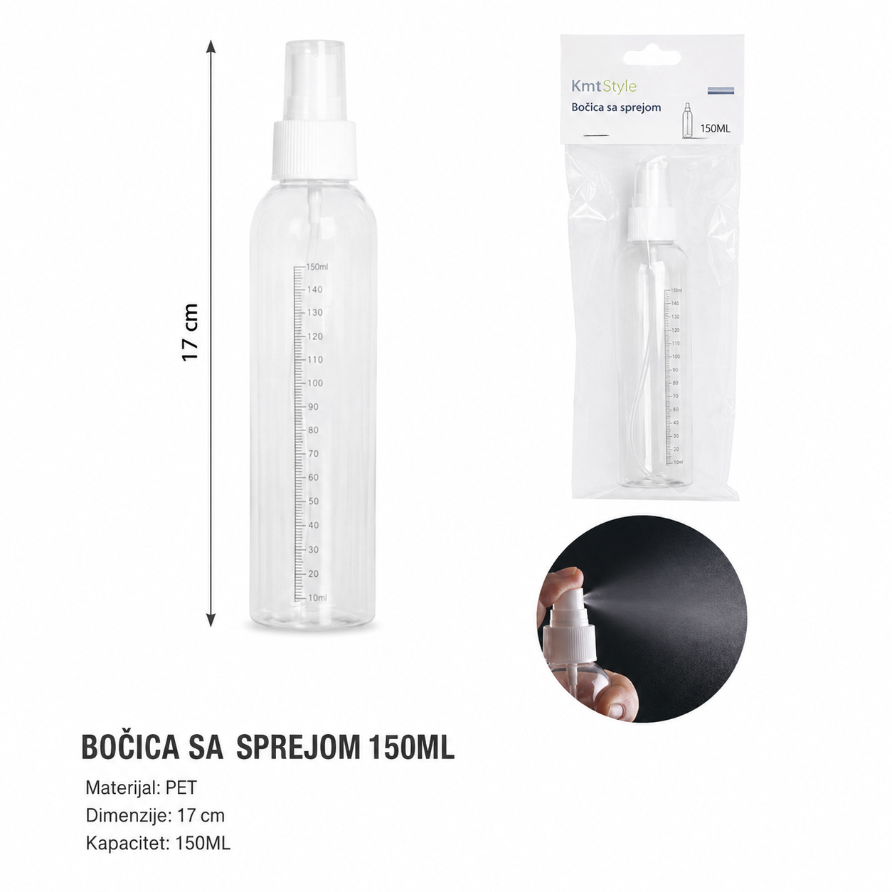 KMT Prozirna boca sa sprejom 3280656