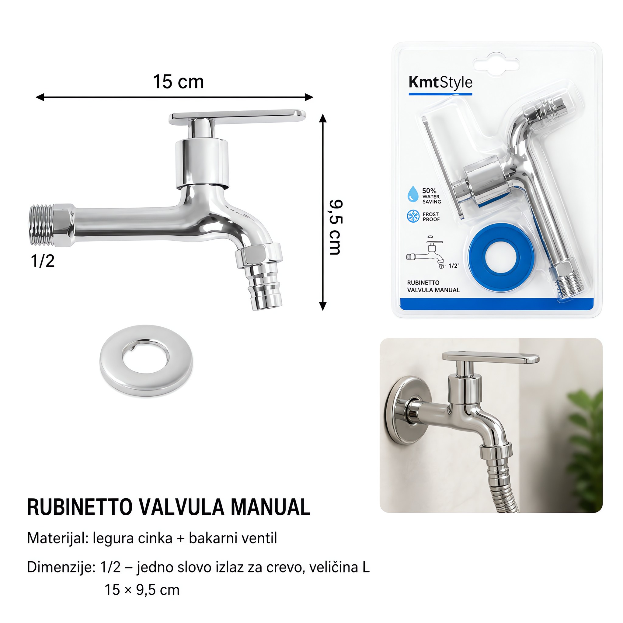 KMT 1/2 jednodelni slavina, veliki 3280977
