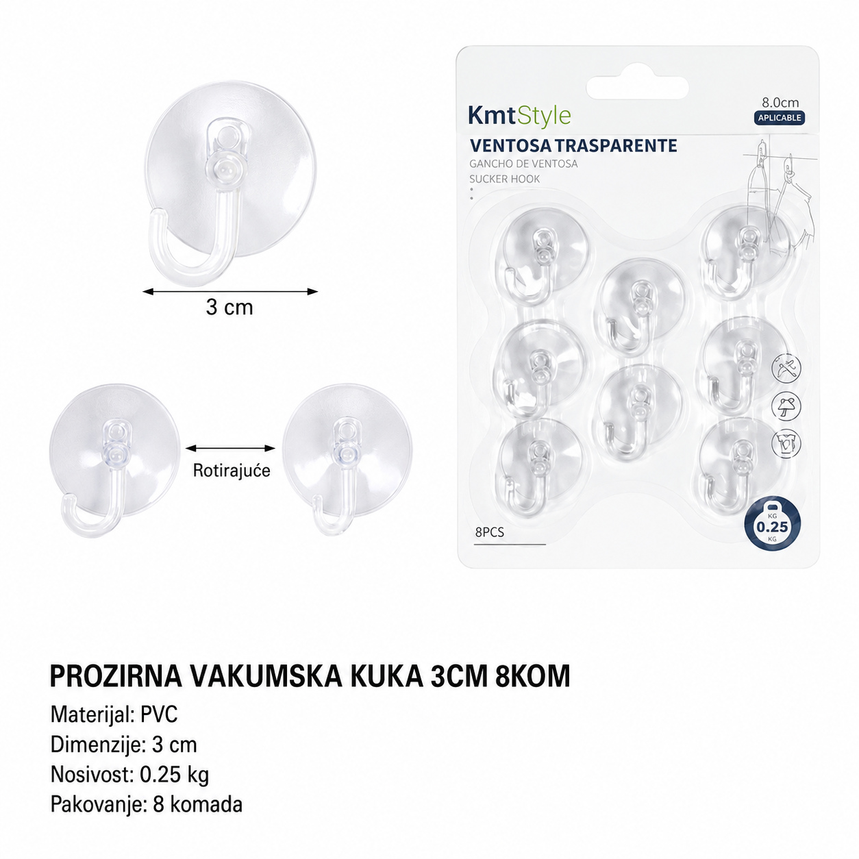 KMT Prozirna kuka za usisavanje 3283065