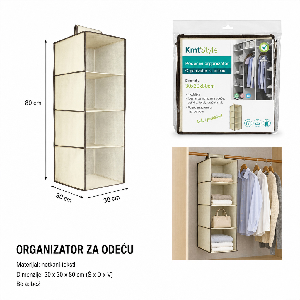 KMT Bež organizator/polica na 4 nivoa 3283150