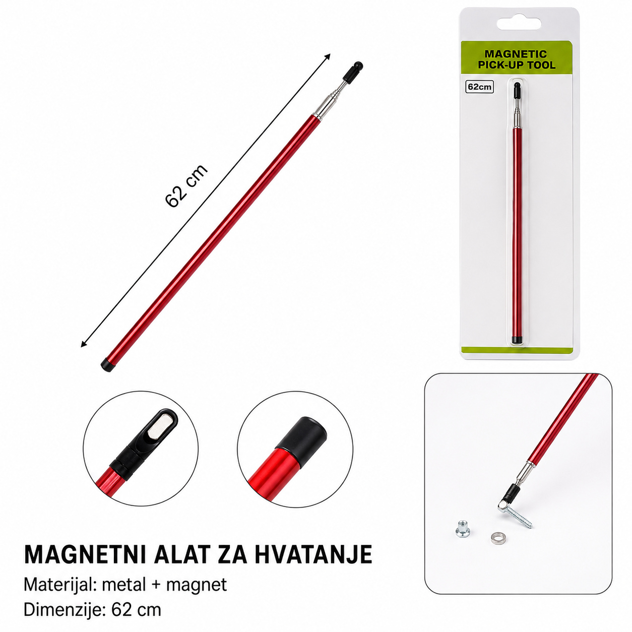 KMT Crvena drška za metlu 3283477
