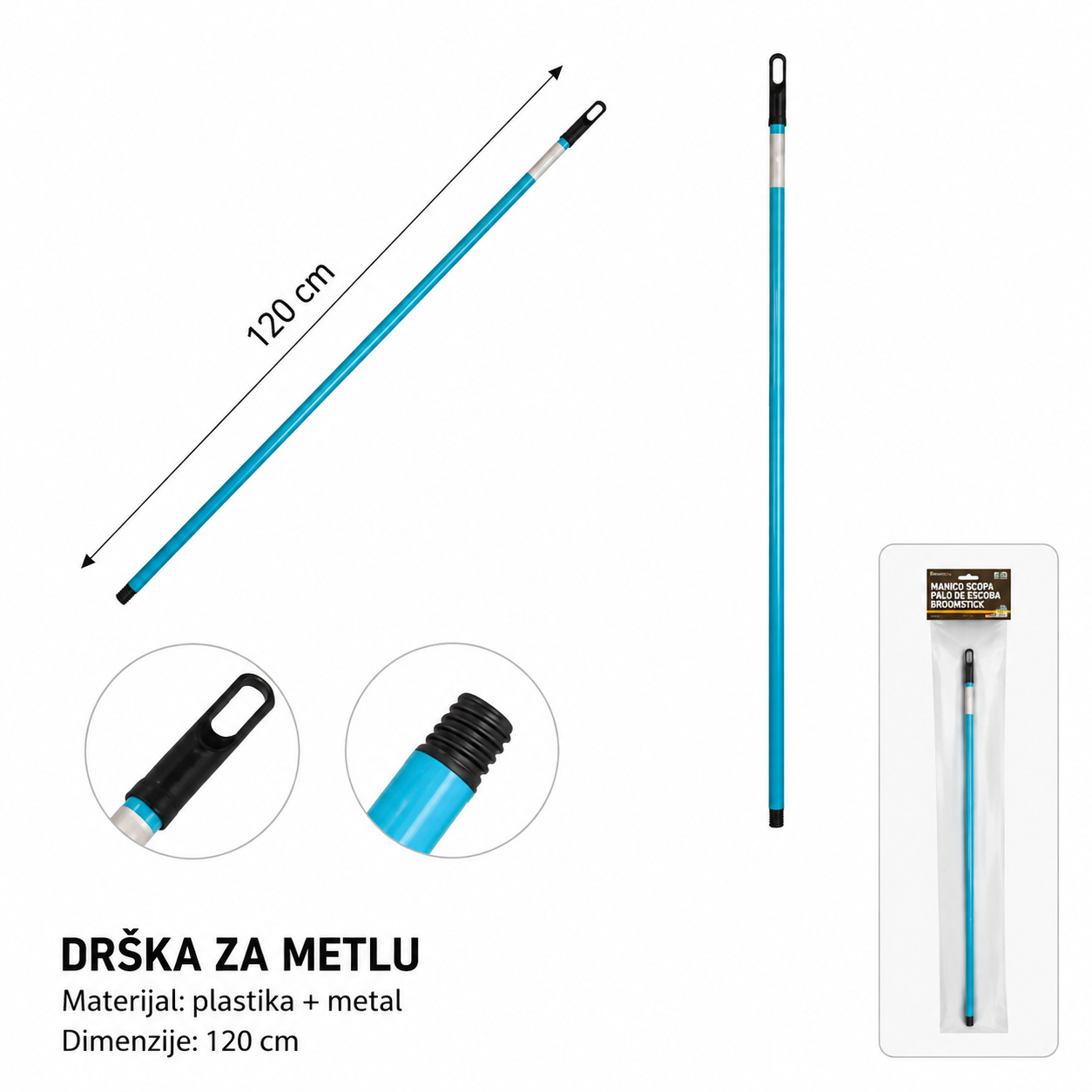 KMT plava drška metle 3283480