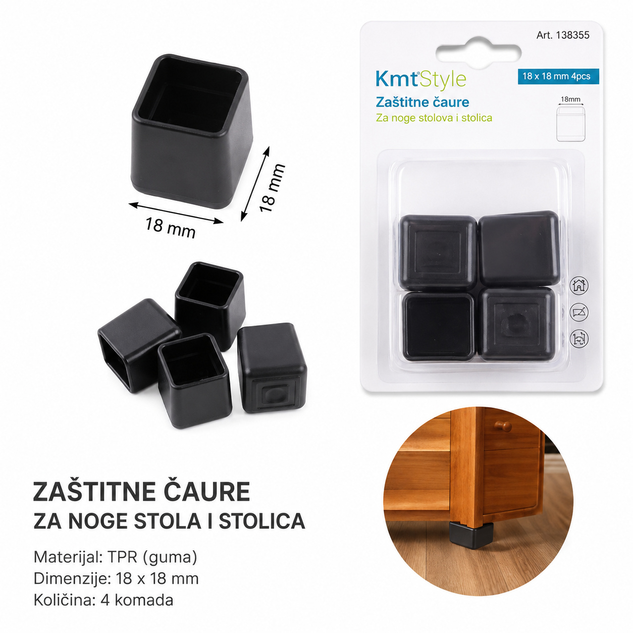 KMT Navlake za nogare stolova i stolica 3283555