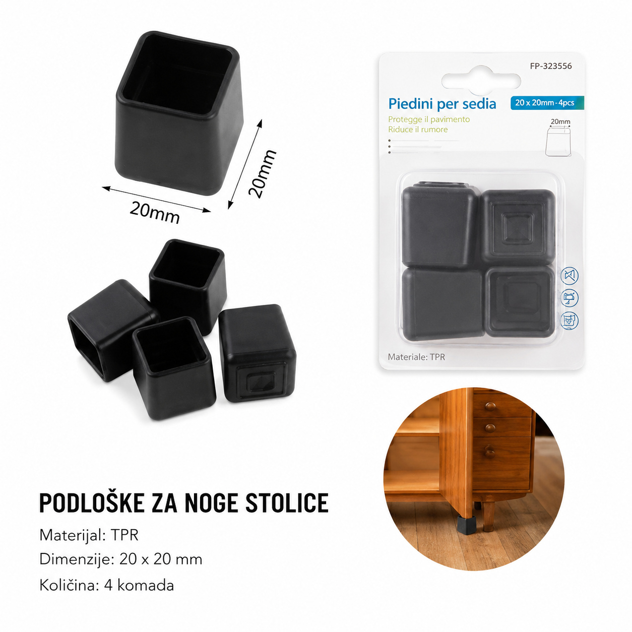 KMT Navlake za nogare stolova i stolica 3283556