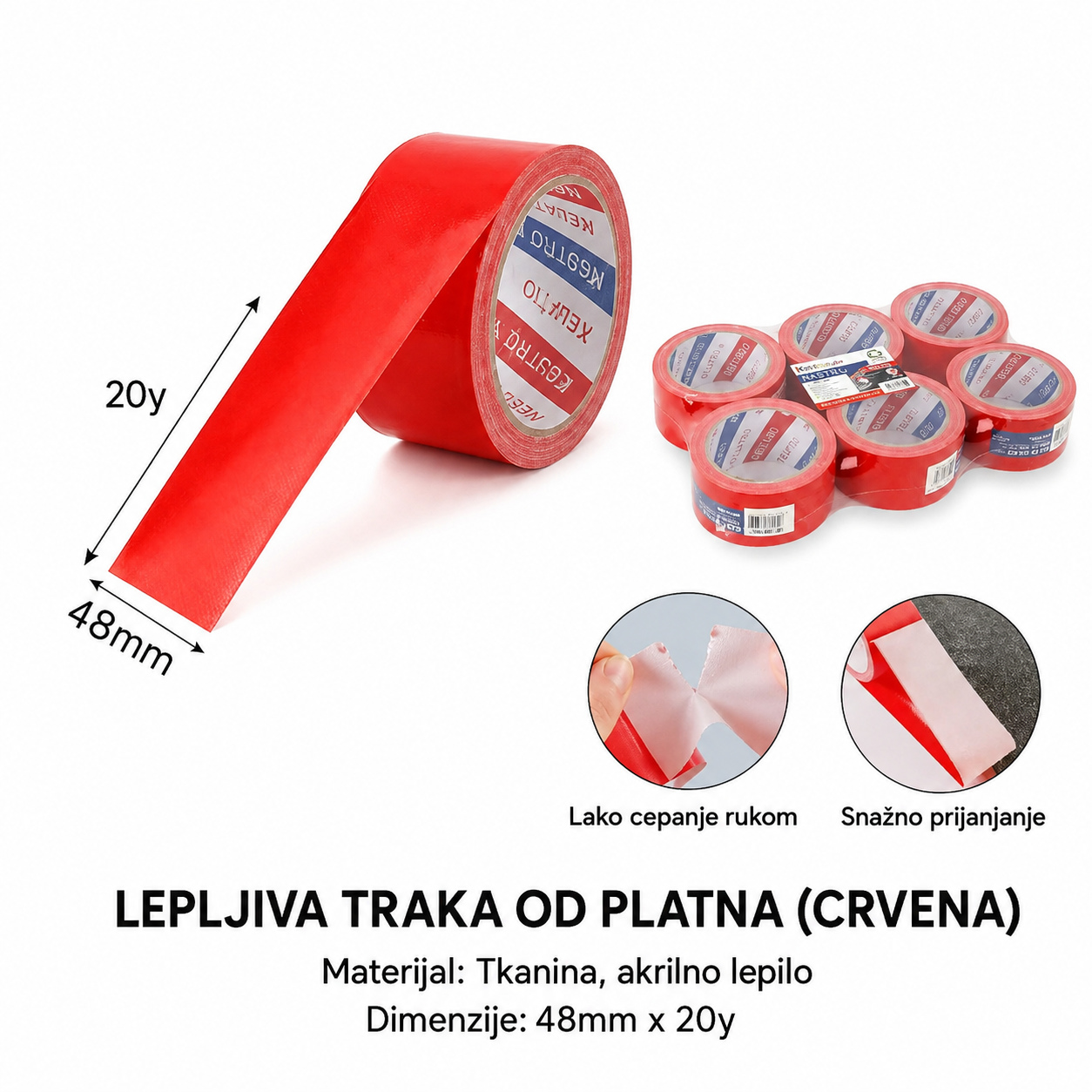 KMT Tkanina traka – crvena 3283701