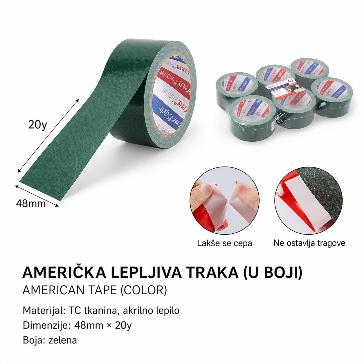 KMT Tkanina traka – zelena 3283702