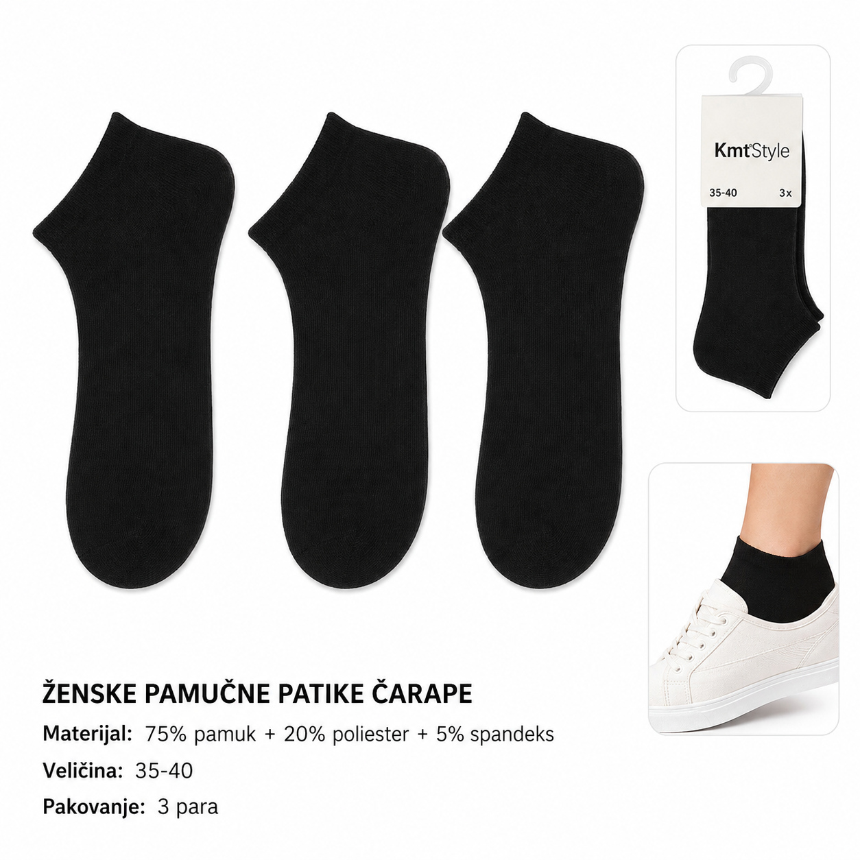 KMT Ženska ceo pamučni božićna čarapa 501144