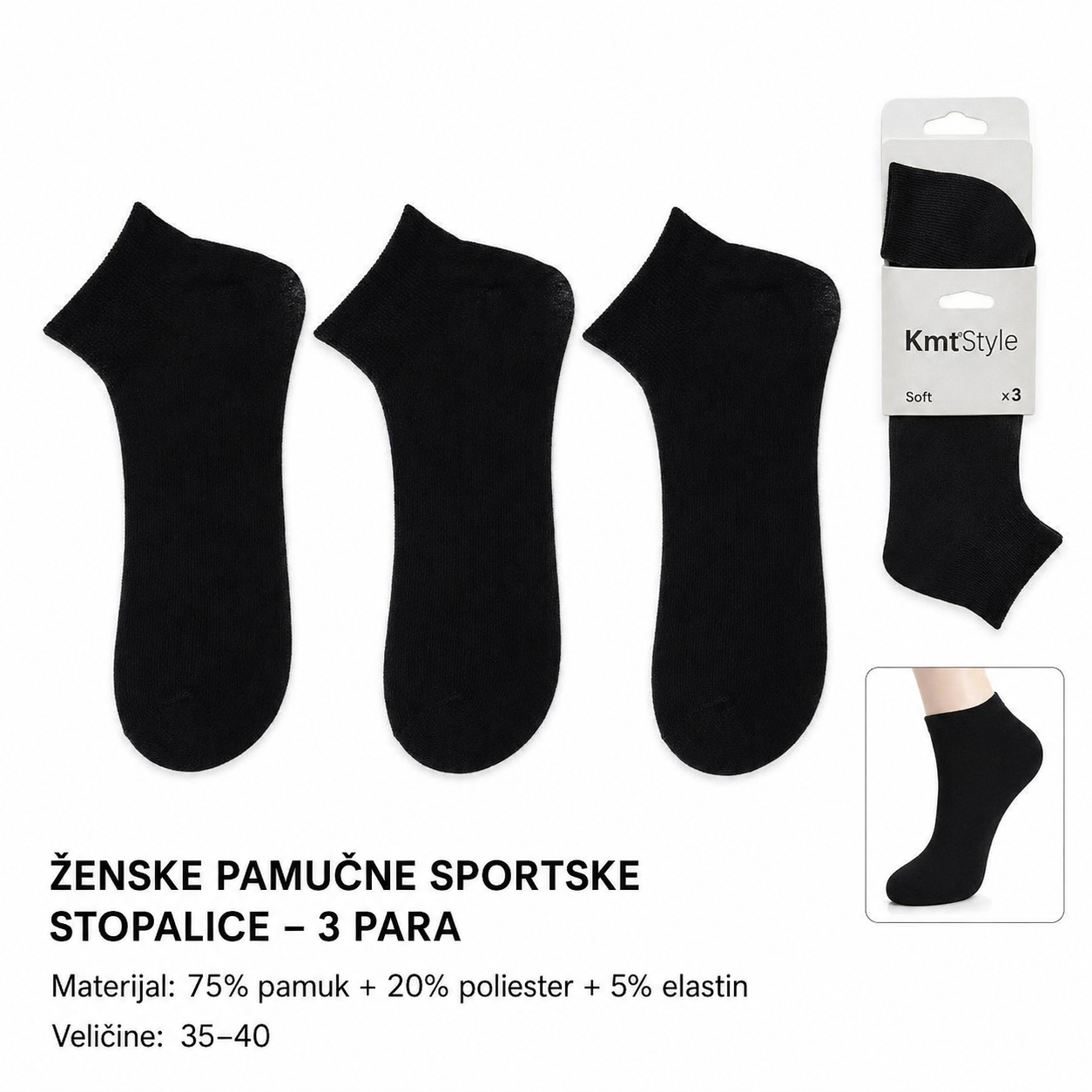 KMT Ženska ceo pamučni sportski božićna čarapa 501151