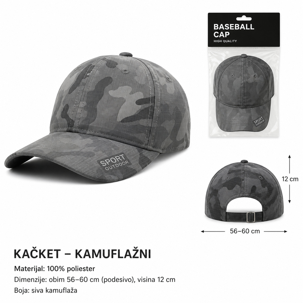 KMT Kamuflažni dezen bejzbol kapa 501655