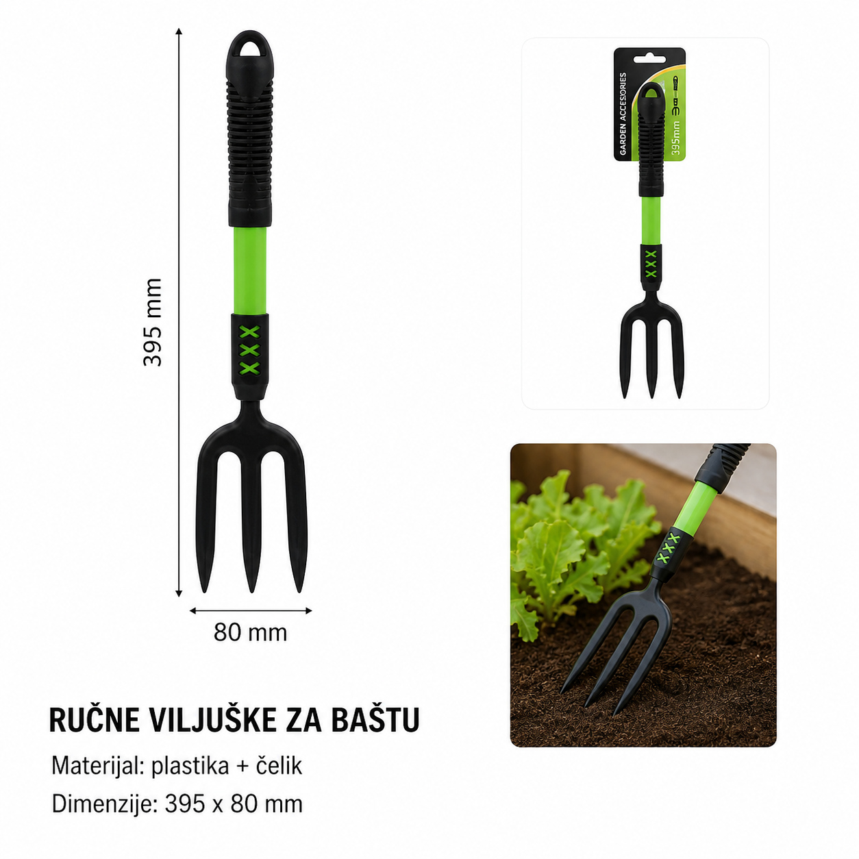 KMT Plastična drška trokraka viljuška 501777