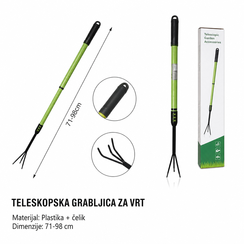 KMT Plastični teleskopski duga drška 3 501789
