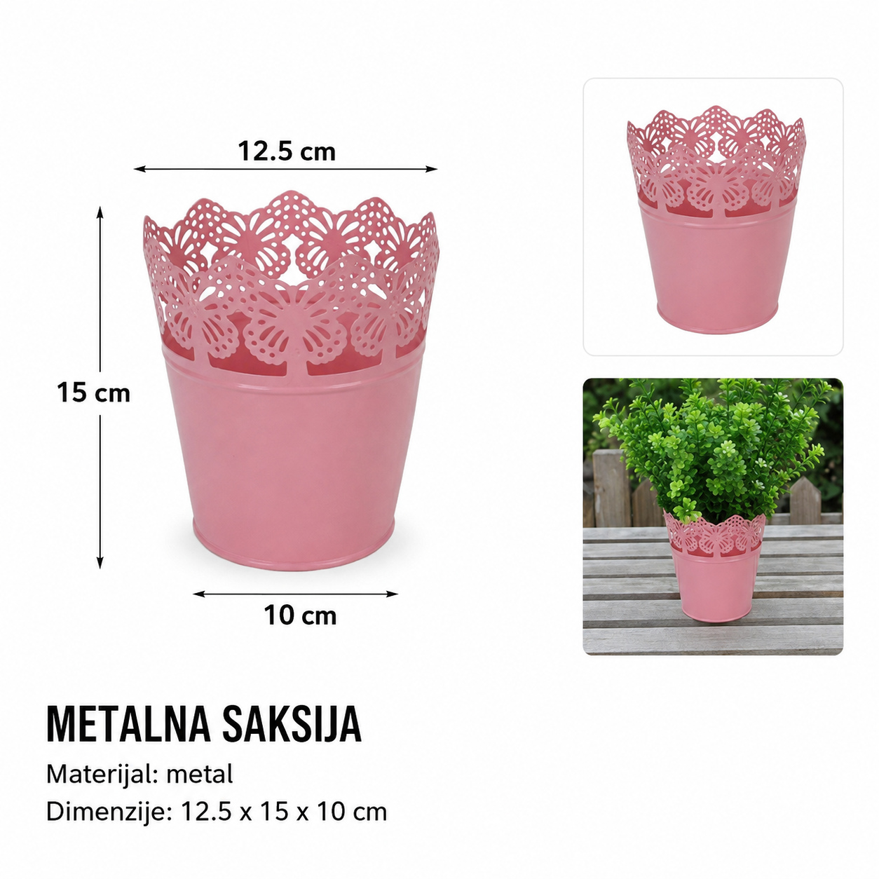 KMT Mašna okrugli plastični saksija veliki 502089