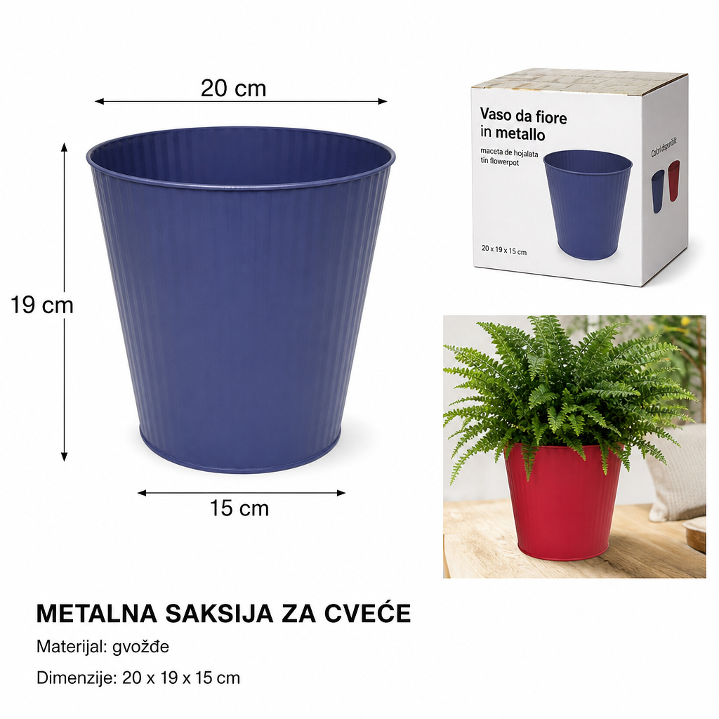 KMT Ovalni okrugli plastični saksija 502102