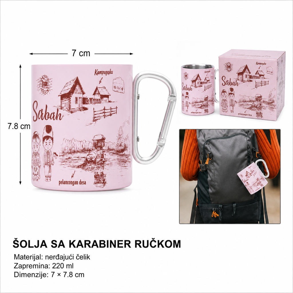 KMT 5D za čaša šenil roze 503148