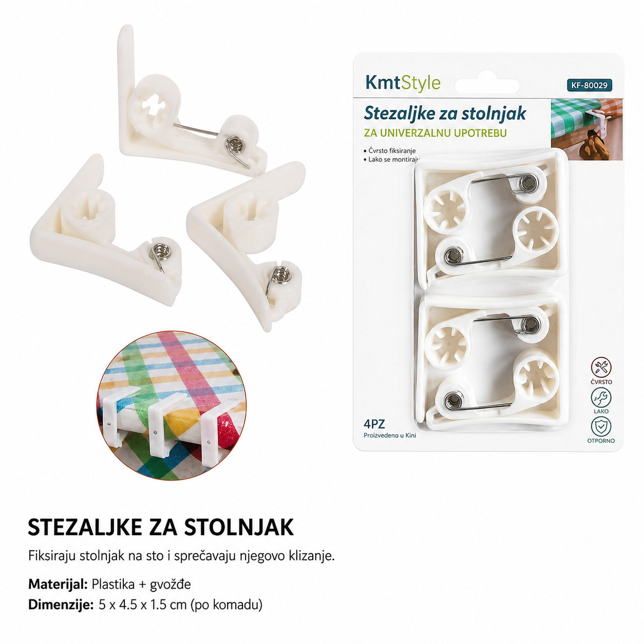 KMT Jednobojni plastični magnetni mali šah za stolnjak 5200159