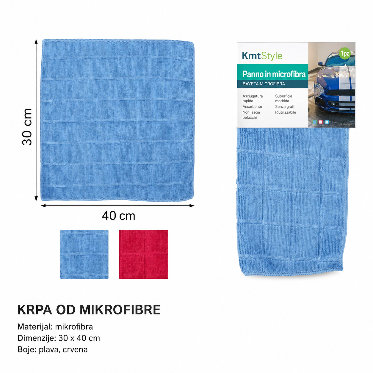 KMT Karirani uzorak krpa za čišćenje 5200423