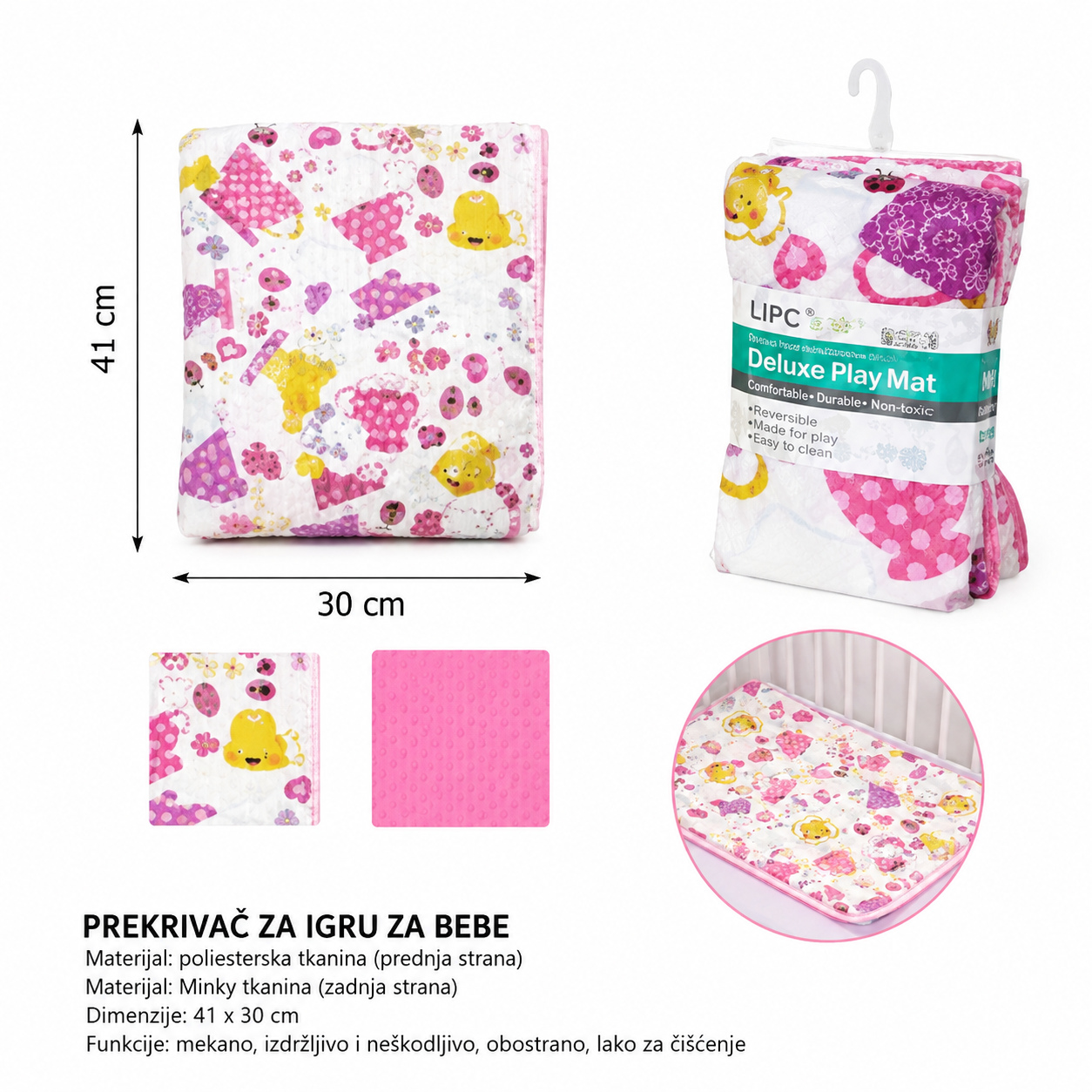 KMT Krpa za plažu set roze 5200427