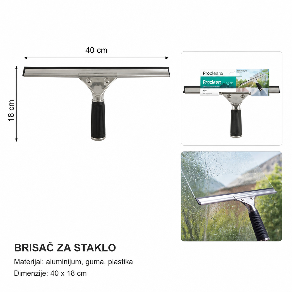 KMT Od nerđajućeg čelika drška stakleni strugač 5200514