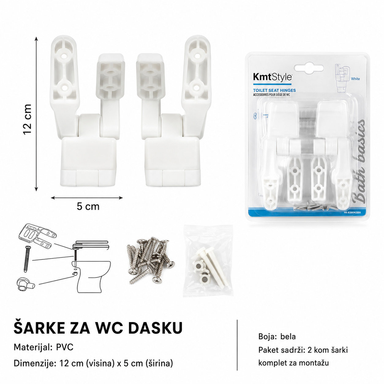 KMT WC daska burgija za šarke plastična 5200688
