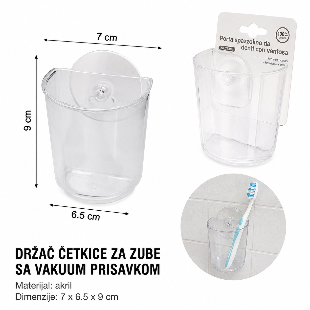 KMT Providna četkica za zube čaša 5200806