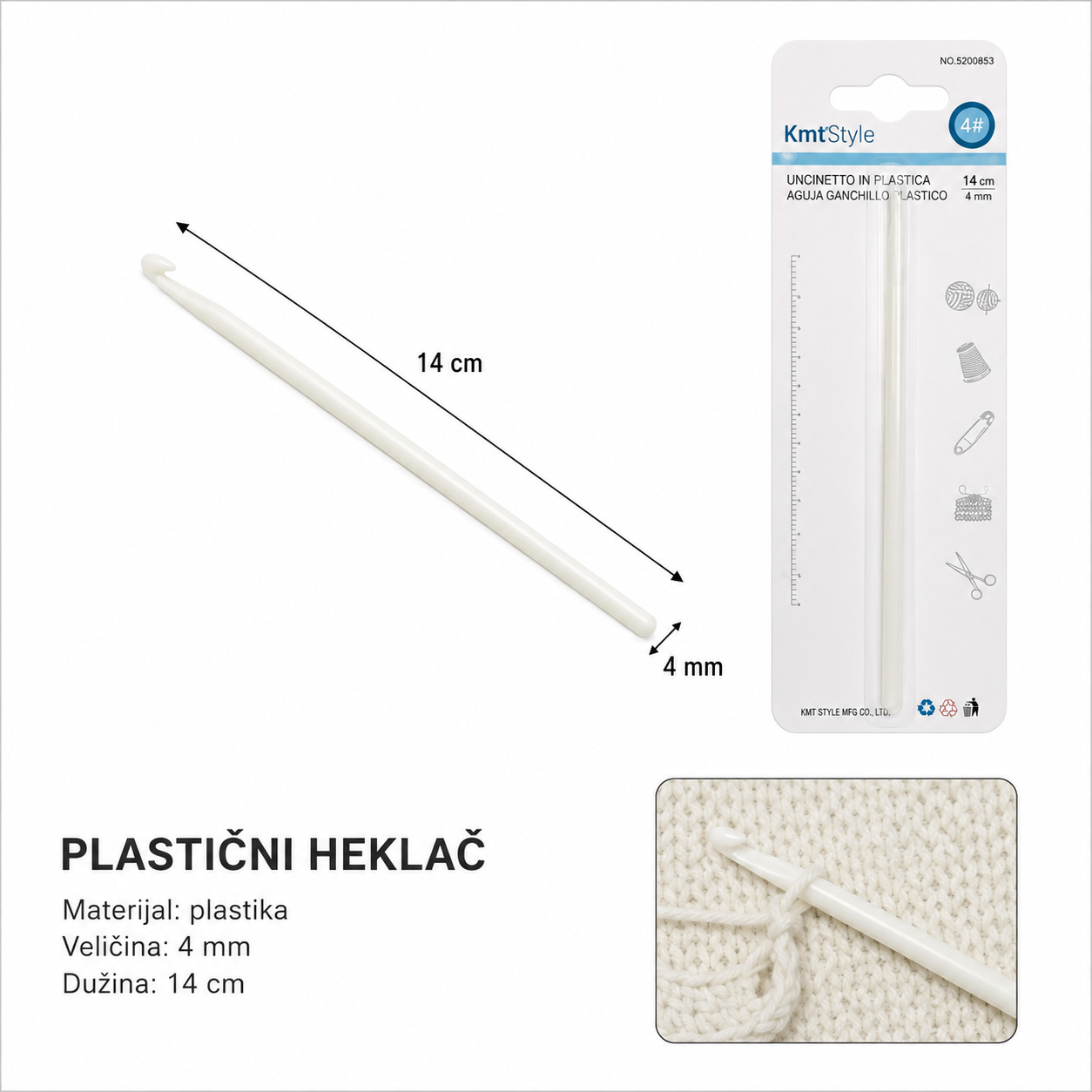 KMT Kuke plastični kuka igle 5200853