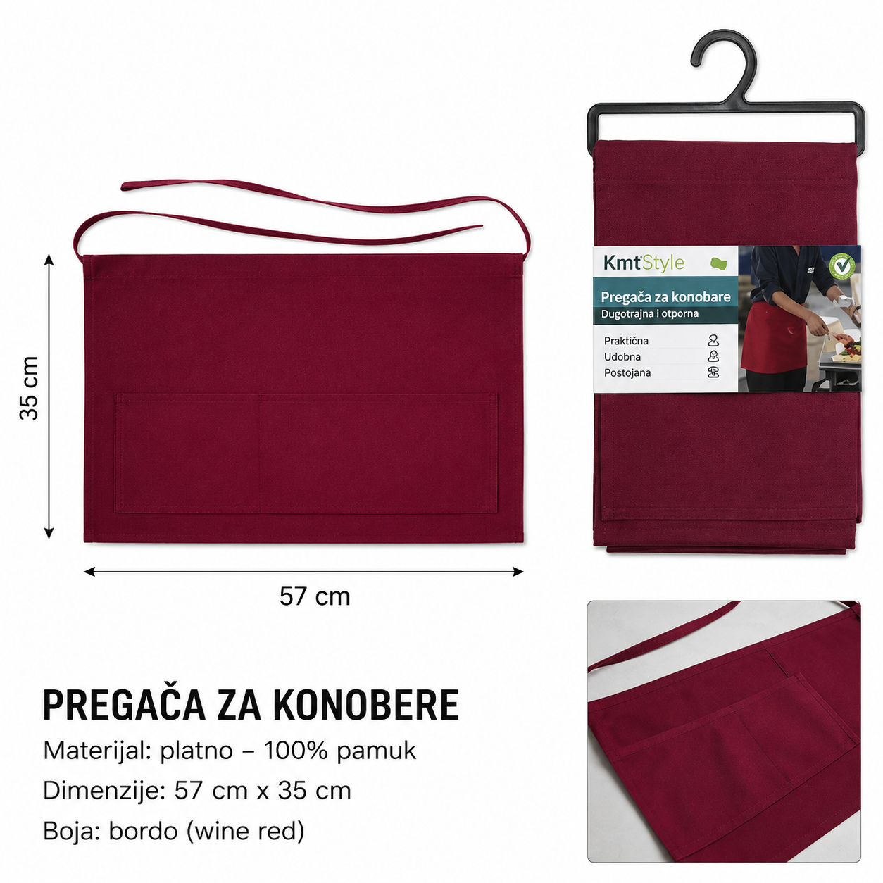 KMT Kecelja bordo boja 5201126