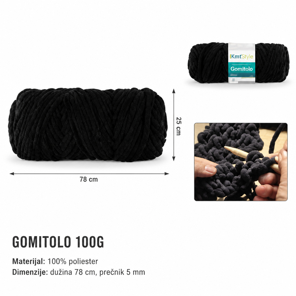 KMT Predivo za bebe crni 5201267