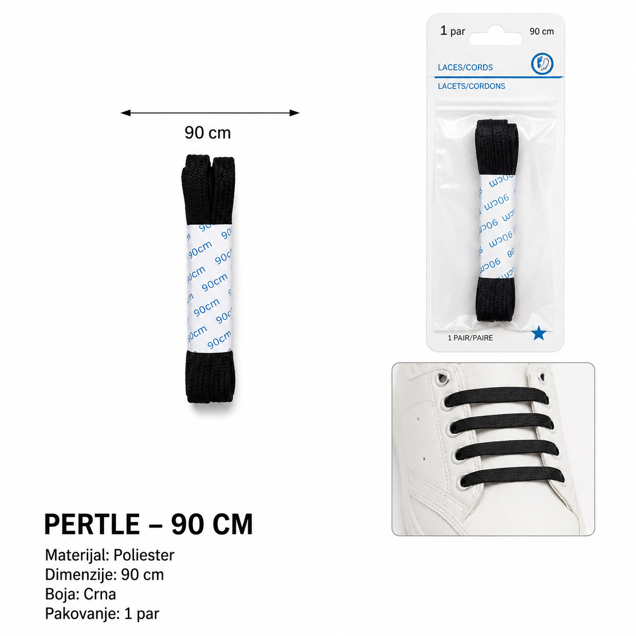 KMT Cipele platnena lepljiva traka crni 5201333