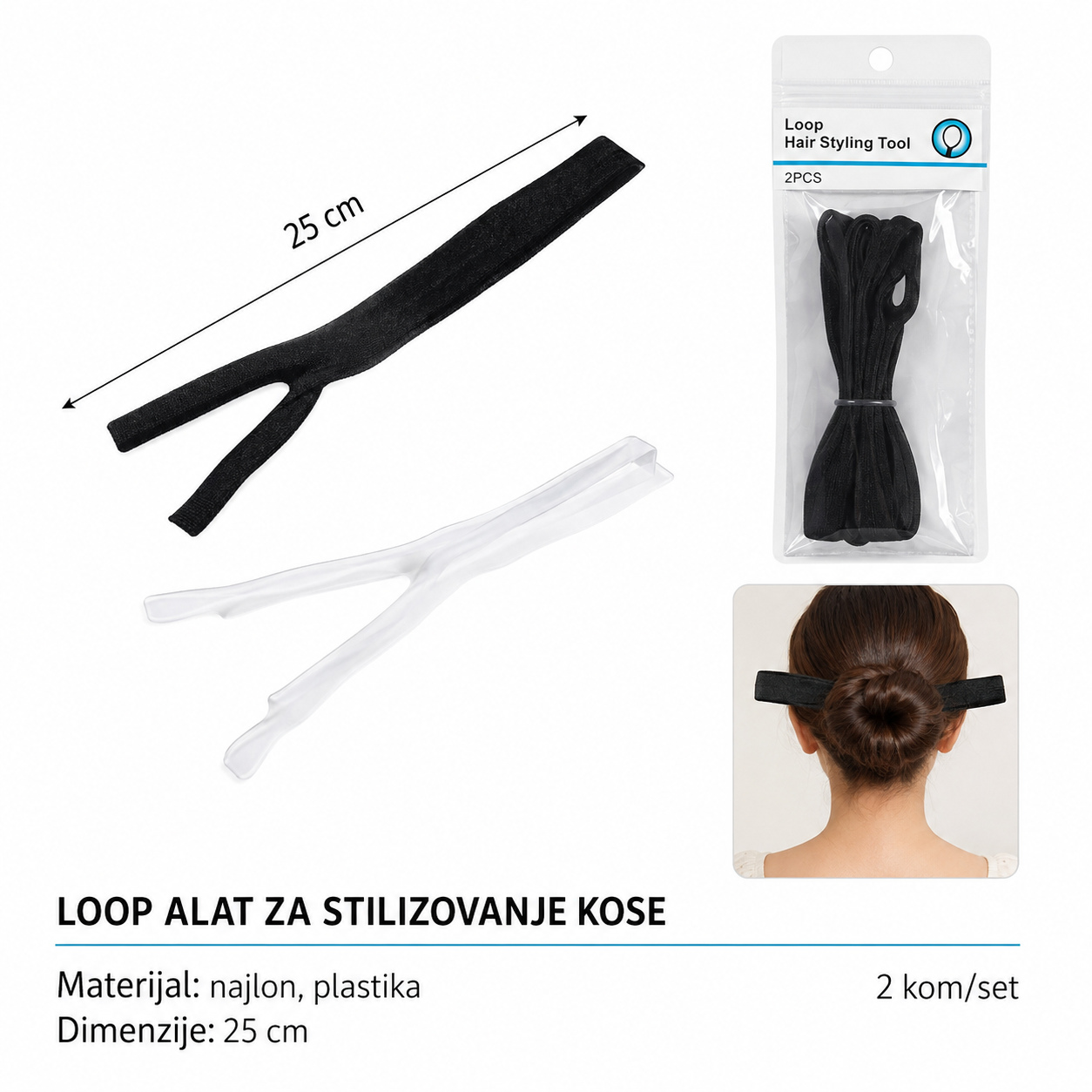 KMT Kese sa rajsferšlusom crni beli 5201349