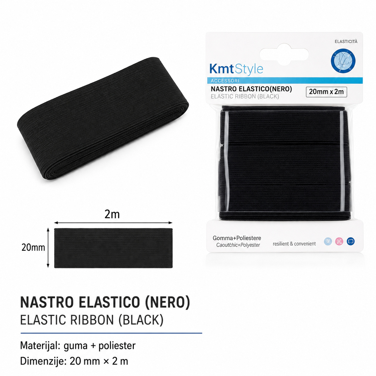 KMT Zatezač tereta crna 5201385