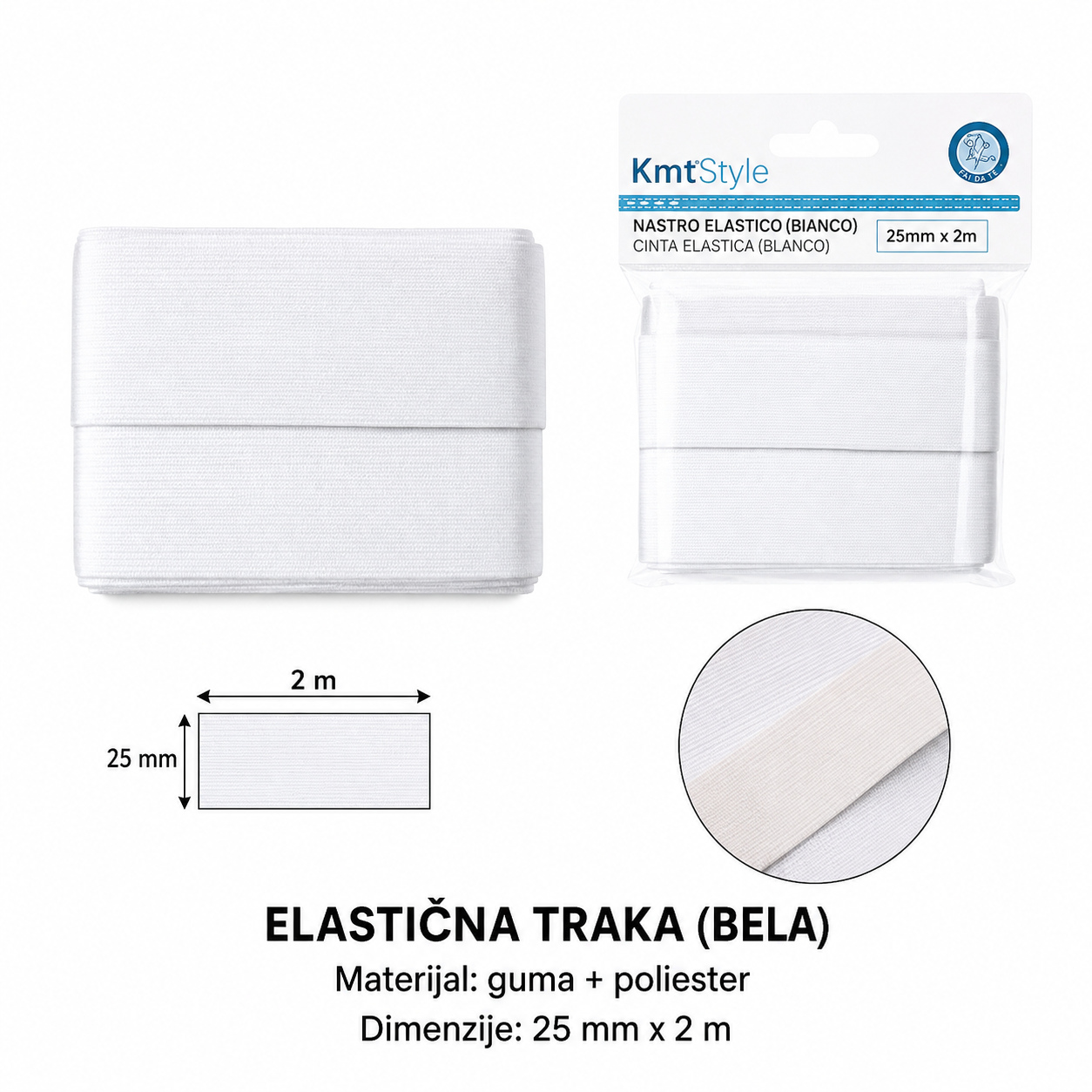 KMT Zatezač tereta bela 5201386