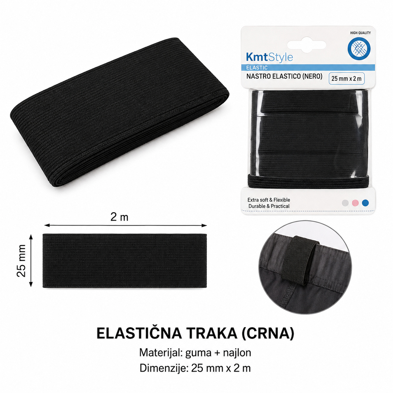 KMT Zatezač tereta crna 5201387