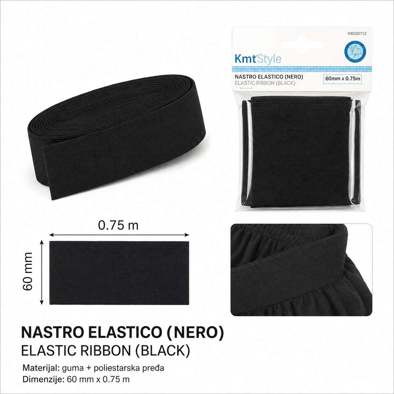 KMT Zatezač tereta crna 5201412