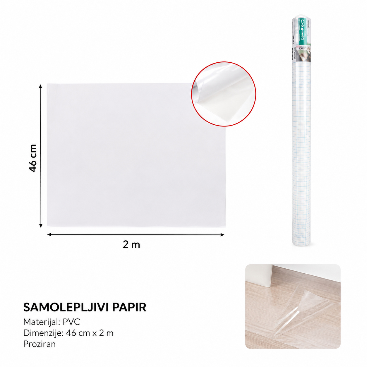 KMT Samolepljiva folija pvc providni 5201637