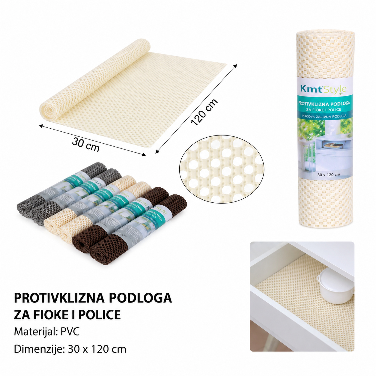 KMT Pvc vodootporni traka protiv protivklizna podloga za sudoperu 5201743