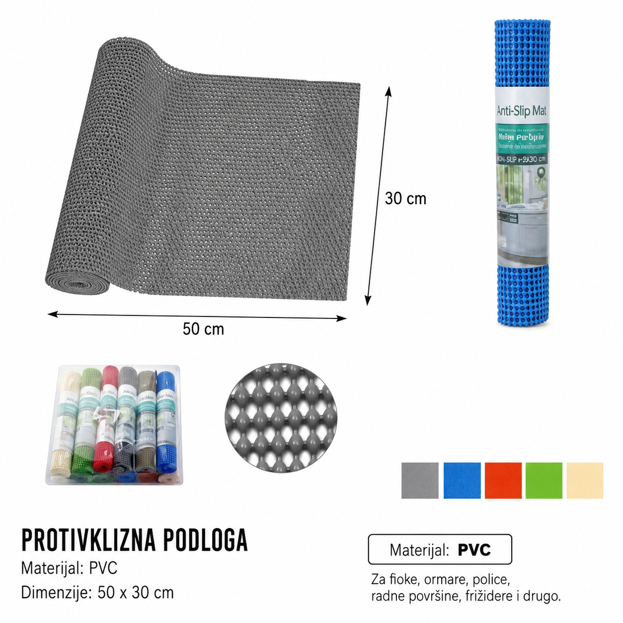 KMT Pvc vodootporni traka protiv protivklizna podloga za sudoperu 5201745
