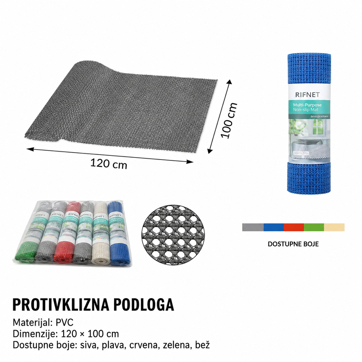 KMT Pvc vodootporni traka protiv protivklizna podloga za sudoperu 5201747