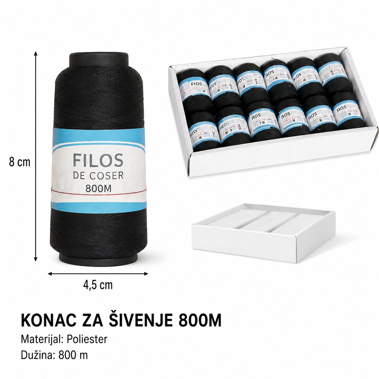 KMT Poliesterski konac crna 5201891