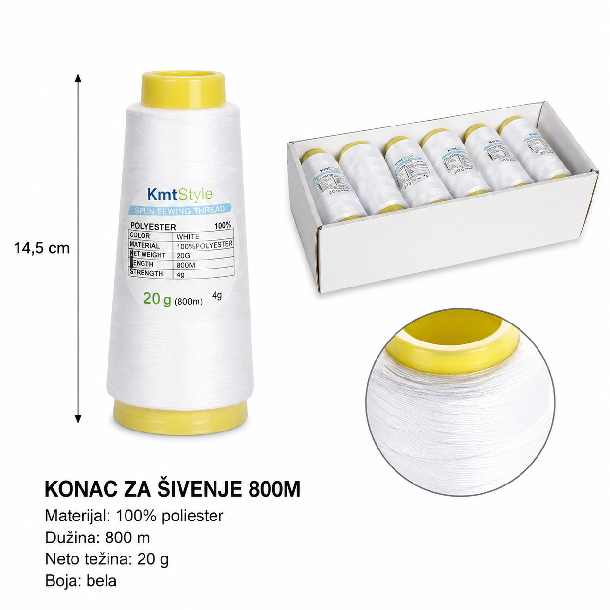 KMT Za baršunasti predivo beli 5201896
