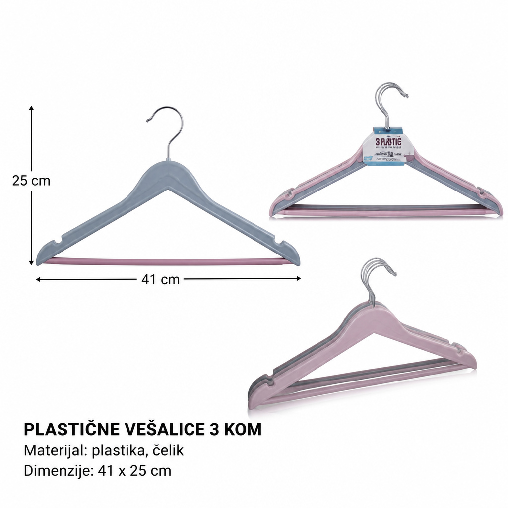 KMT Uzorak drveta plastični vešalica 5403016